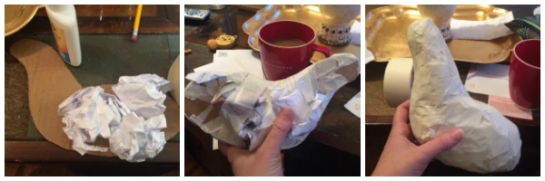 Create a paper mache rooster with scrap cardboard and scrap paper!  Get the tutorial in this post.